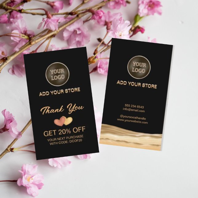 Thank You Store Discount Card WIth Business Logo (Creator Uploaded)