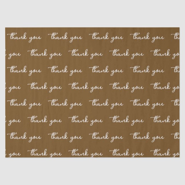  THANK YOU STYLISH SIMPLE MODERN PERSONALIZED  TISSUE PAPER (Front)