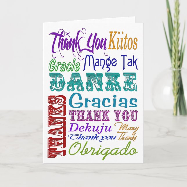 Thank you Subway Art in many languages (Front)