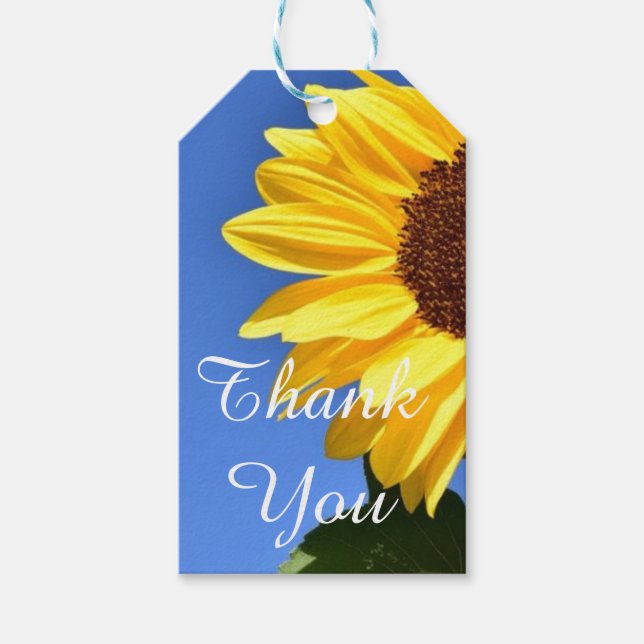 Thank You  Sunflower Gift Tag (Front)