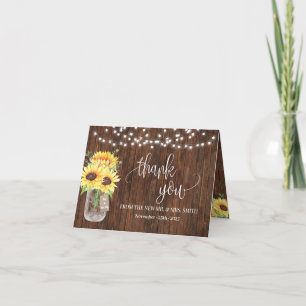 Thank You Sunflowers Country Bridal Wedding