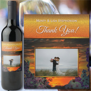 Thank You Sunset 2584 Wine Label