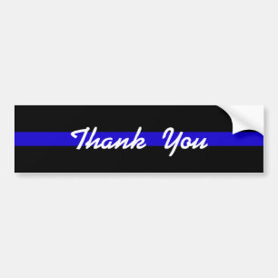 THANK YOU SUPPORT POLICE BUMPER STICKER