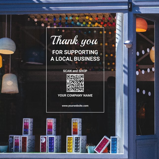 Thank you Supporting Small Local Business QR code (Creator Uploaded)