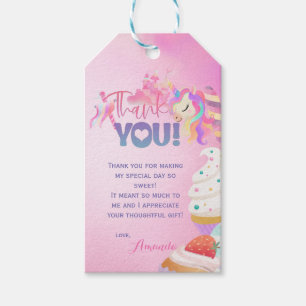 Thank you Sweet Birthday Gift Tags
