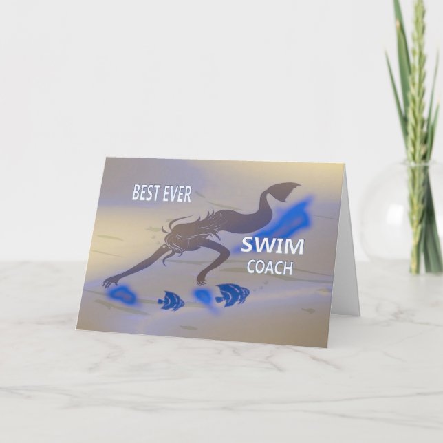 Thank You Swim Coach Card (Front)