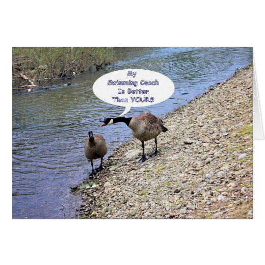 Thank you, Swim Coach, comical Card