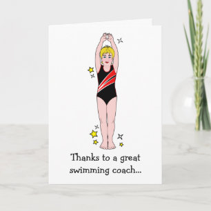 Thank You: Swimming Coach Thank You Card