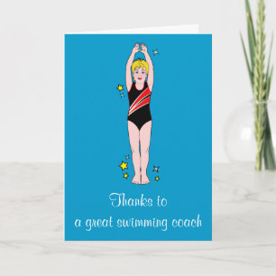 Thank You: Swimming Coach Thank You Card