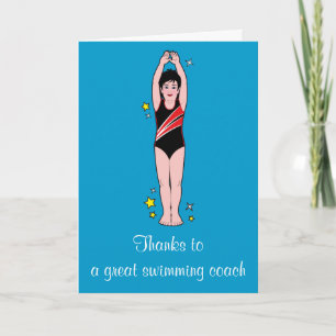 Thank You: Swimming Coach Thank You Card