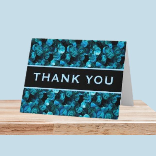 Thank You Swirls Blue Aqua Teal and Black  (Creator Uploaded)