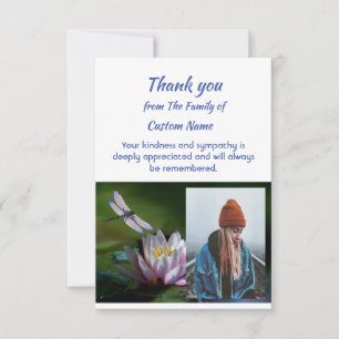Thank You Sympathy Dragonfly Art Card