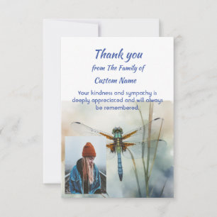 Thank You Sympathy Dragonfly Art Card