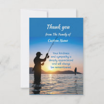 Thank You Sympathy Fisherman Fishing Fish