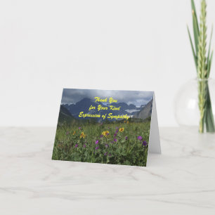 Thank You Sympathy Mountain Wildflowers Note Card