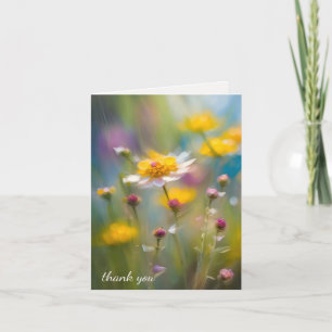 Thank You Sympathy Wildflowers from Family Card