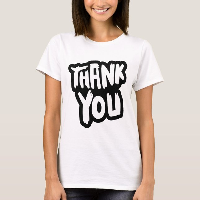Thank You T-Shirt – Simple & Kind Graphic Tee (Front)