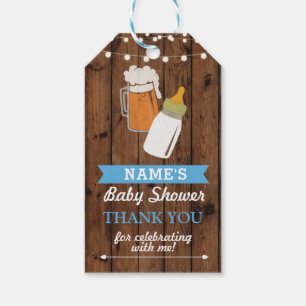 Thank you Tag Baby Shower Brewing Girl Boy Blue