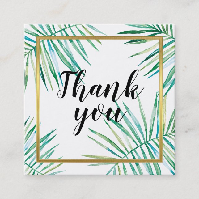 THANK YOU TAG modern botanical palm leaves (Front)
