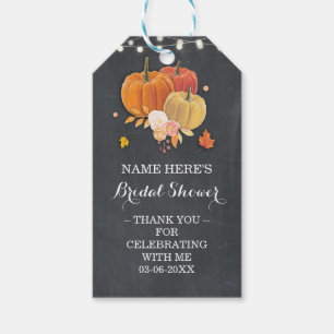 Thank you Tag Rustic Chalk Pumpkin Bridal Shower
