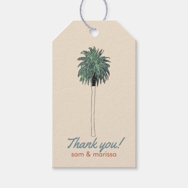 Thank you Tag with Palm Tree  (Front)