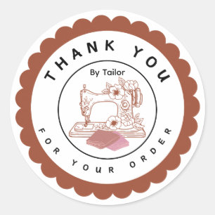 Thank You Tailor & Dressmaker Classic Round Sticker