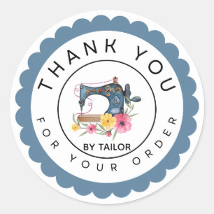 Thank You Tailor & Dressmaker Classic Round Sticker