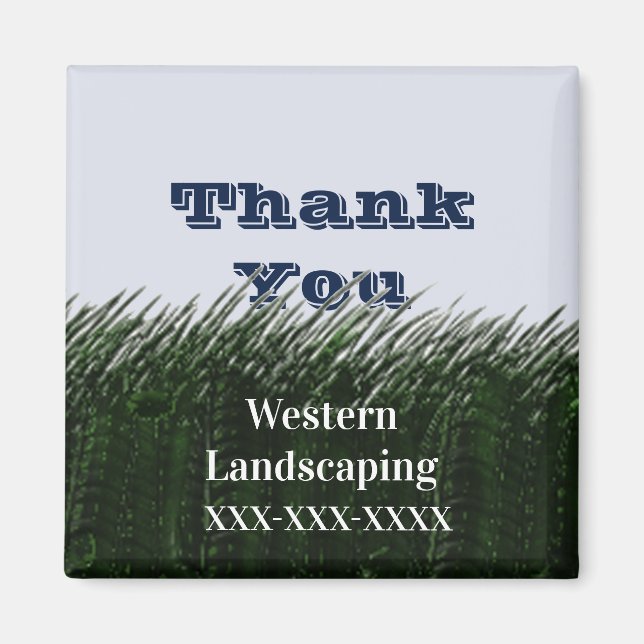 Thank You Tall Grass Promo Customer Appreciation Magnet (Front)