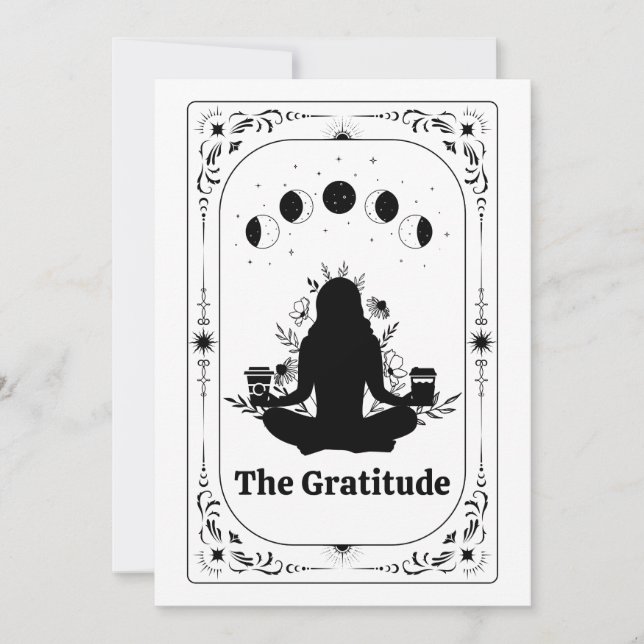 Thank You Tarot Card Yoga Coffee Lover Gratitude (Front)