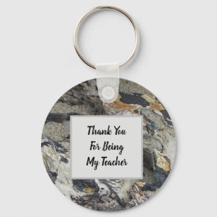 Thank You Teacher Appreciation Driftwood Nature Key Ring