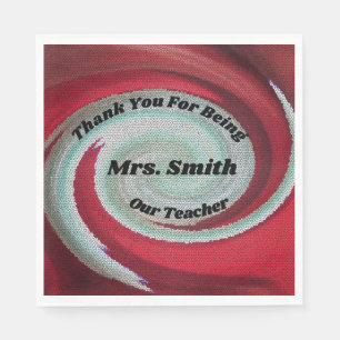 Thank You Teacher Appreciation School Thanks Meal Napkin