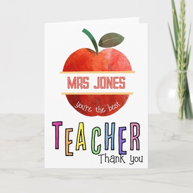 thank you teacher appreciation you are the best  (Front)