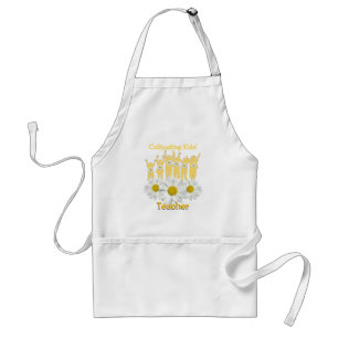 Thank You Teacher Apron with Kids and Daisies