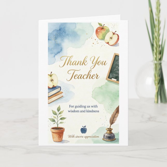 Thank you teacher card (Front)