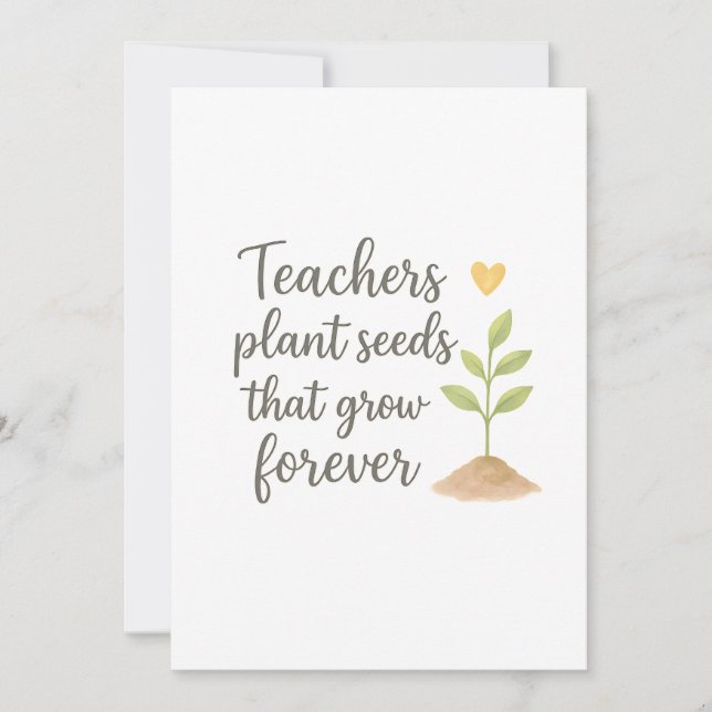 Thank you teacher  card (Front)