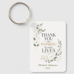 Thank You Teacher Custom Name Retirement Key Ring