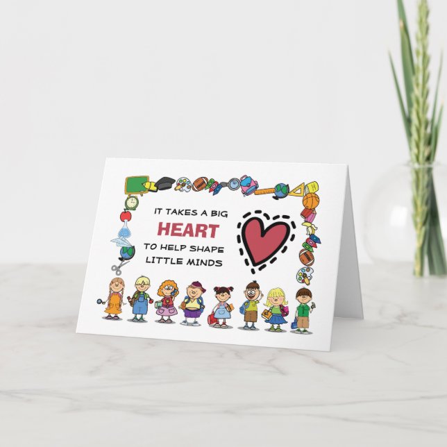 Thank You, Teacher. Customisable Greeting Card (Front)