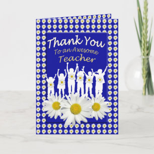 Thank You Teacher Daisy Blossoms Card