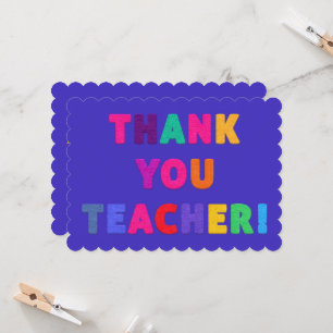 Thank You Teacher Felt Look Letters Cute