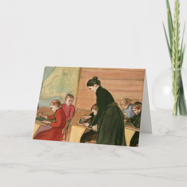 Thank You, Teacher. Fine Art Card (Front)