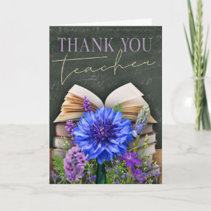Thank You Teacher Floral Card