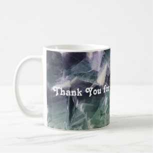 Thank You Teacher Green Purple Fluorite Photo Gem Coffee Mug