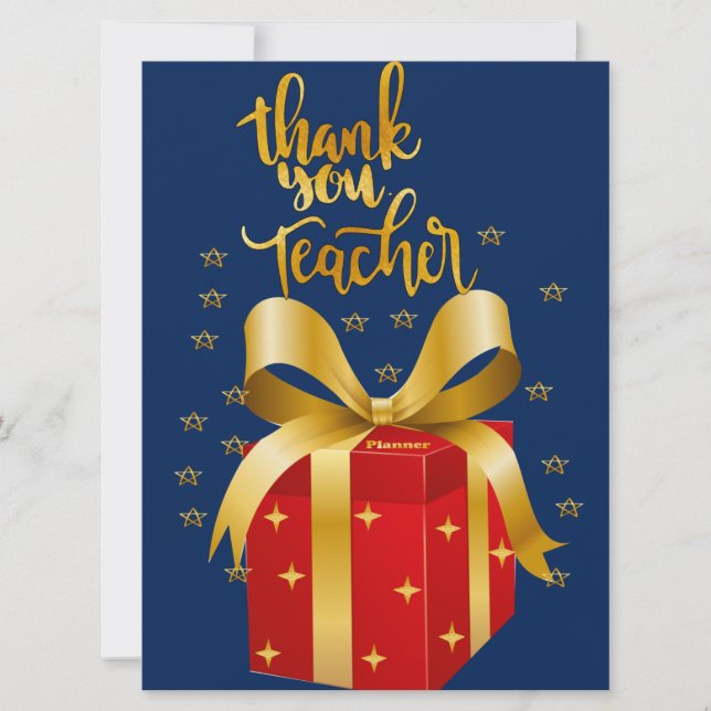Thank you Teacher Holiday Card (Front)