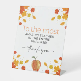 Thank You Teacher, Most Amazing Teacher Gifts Pedestal Sign