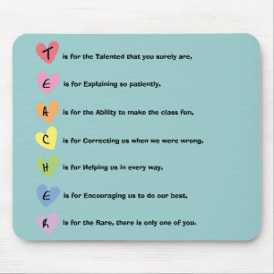 Thank You Teacher Mousepad