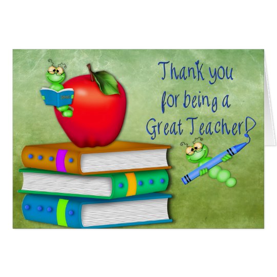 Thank You Teacher - School Items Card | Zazzle.com.au
