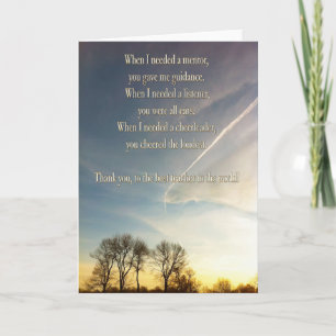 Thank You Teacher Sunset Greeting Card
