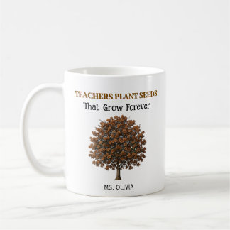 Thank you teacher - Teachers Grow Minds , Hearts Coffee Mug