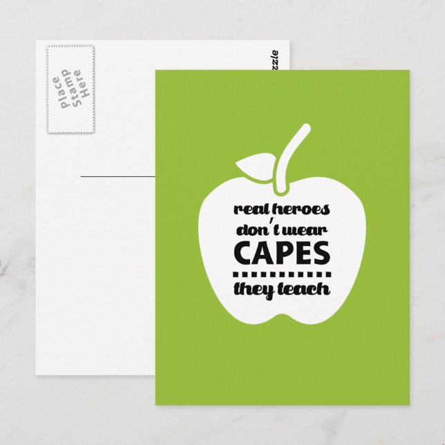 Thank You, Teacher. Teaching Quote  Postcard (Front/Back)