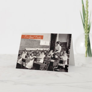 Thank You, Teacher. Vintage Photo Custom Card